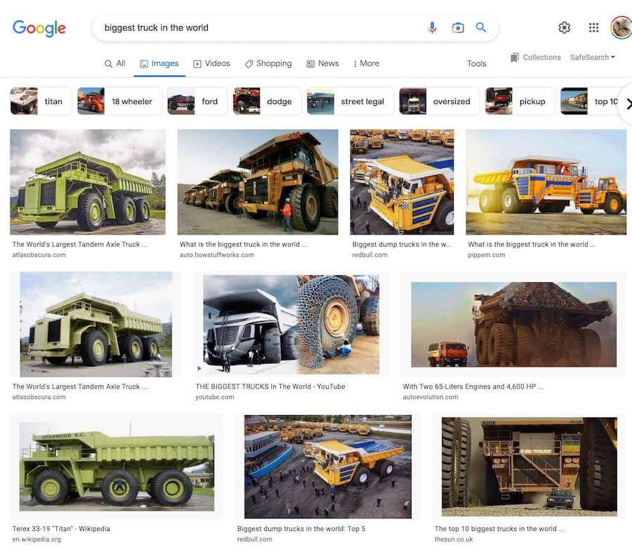 google image search example 1