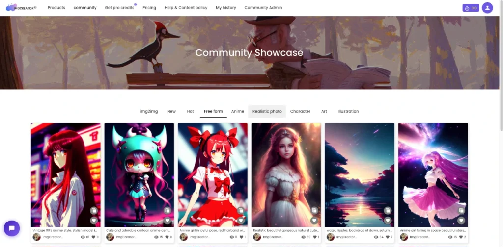 Imgcreator community showcase