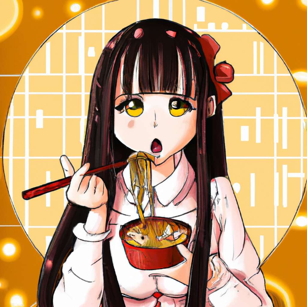 Simplified creates an anime girl eating ramen with DALL-E model