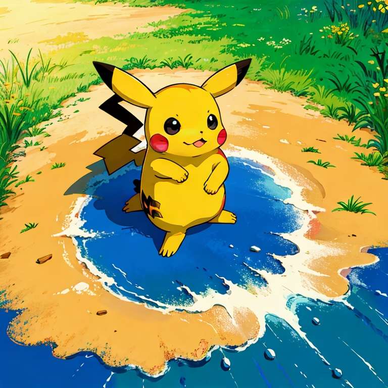 ImgCreator.ai pikachu dance on the grassland in Pokemon Go 5