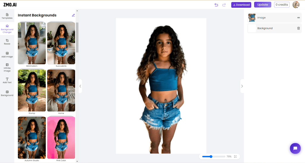 Change photo background with ImgCretor.ai