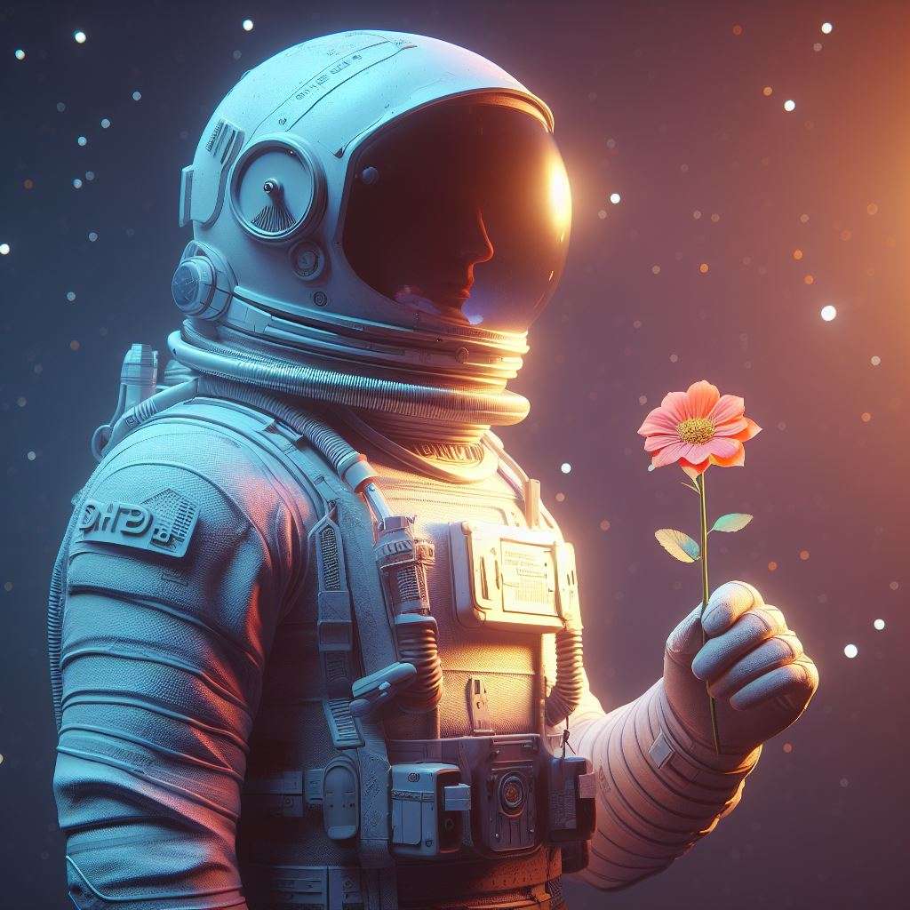 Dall-E 3 prompt man in a space