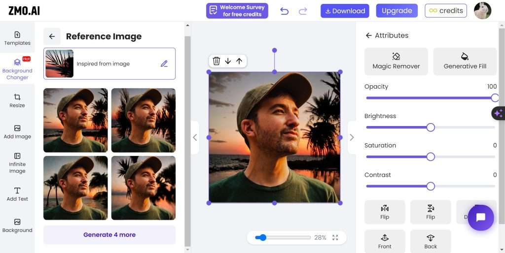 professional headshot background change