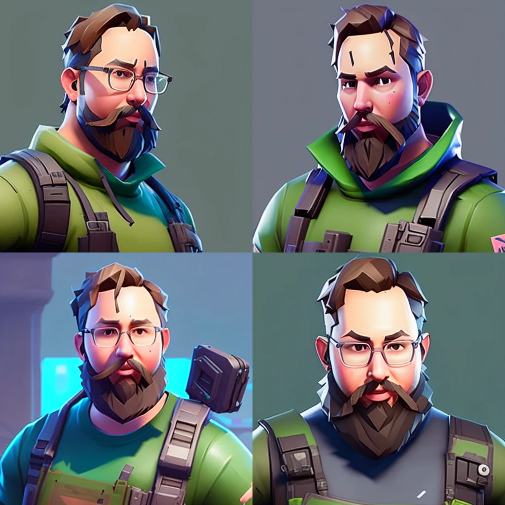 Fortnite-1 filter portrait made by ZMO