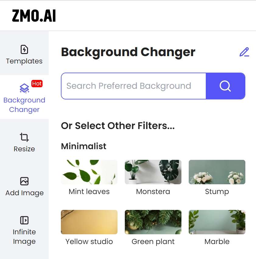 Image background select