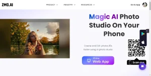 ZMO's photo editing with AI photo editor