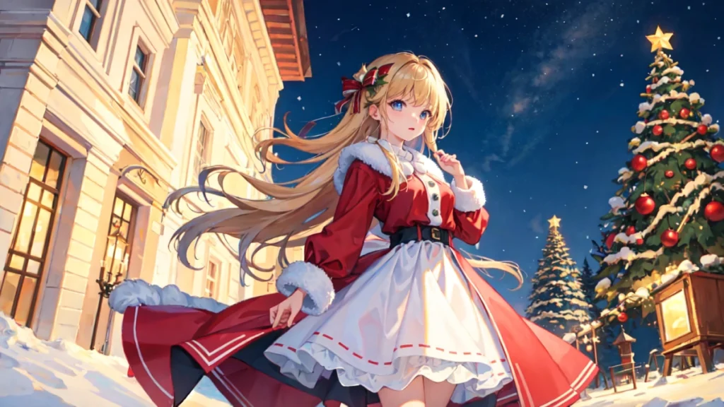 Christmas anime girl 1