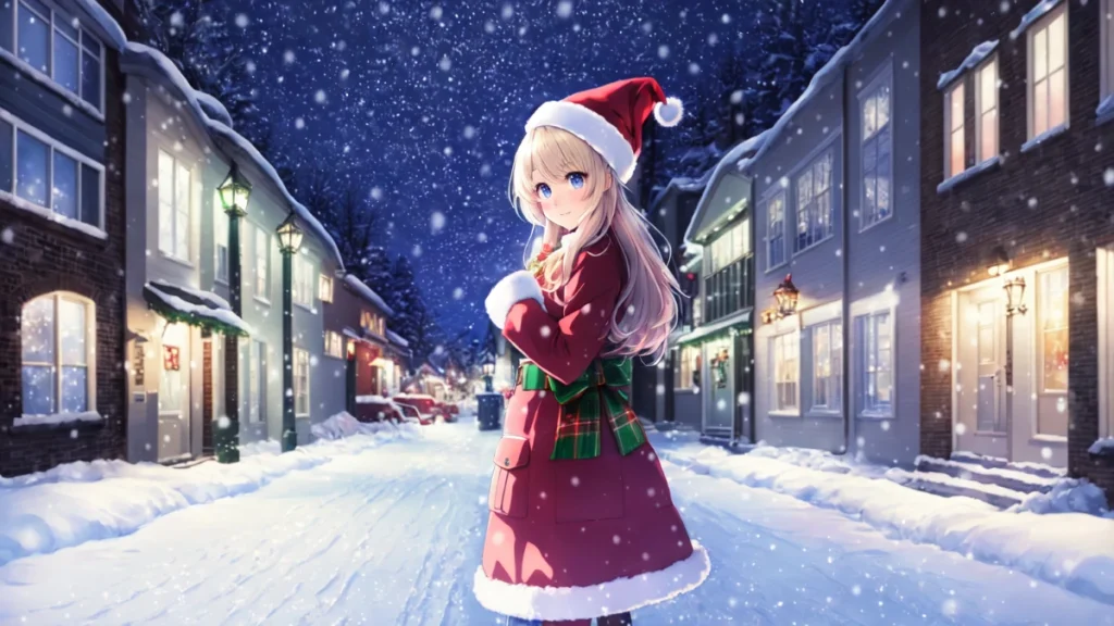 Christmas anime girl generated by ZMO