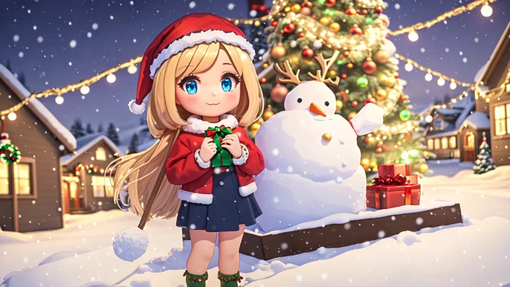 Christmas anime girl generated by user 4