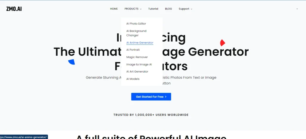 Go-to-ZMO.AIs-Anime-Generator-from-the-menu-of-the-ZMO.AI-website