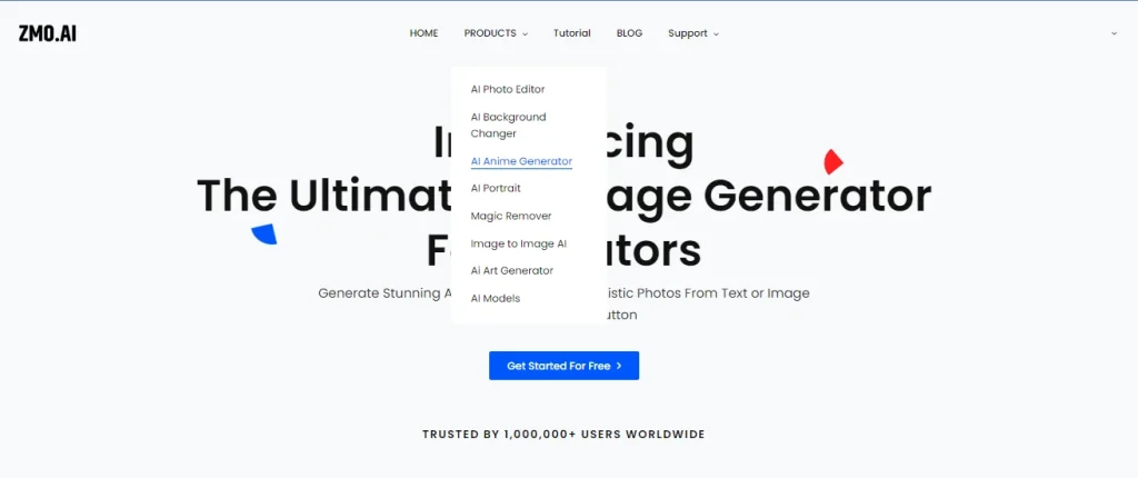 step1-To-access-ZMO.AI-Anime-Generator-visit-the-ZMO.AI-website
