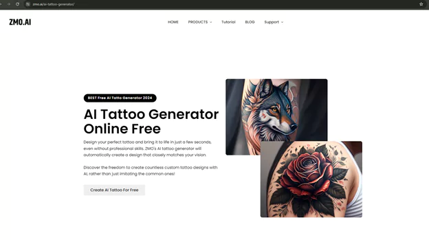 ZMO AI tattoo generator